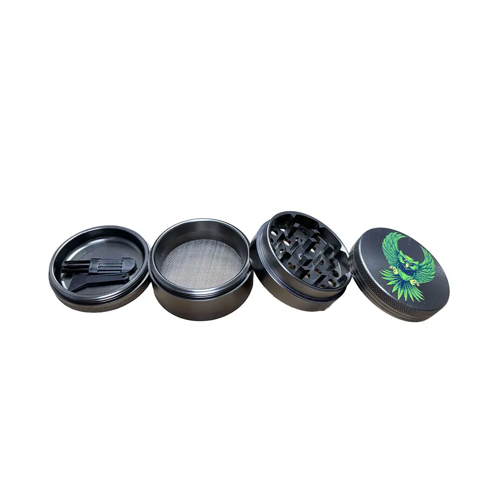 Moledor Aluminio 4pcs 50mm Negro Estampado 3