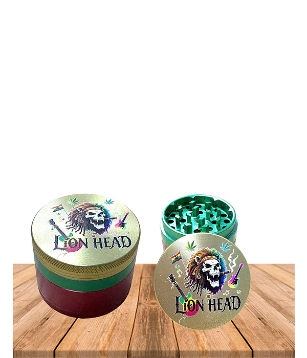Moledor Aluminio 4pcs 50mm Lion head 