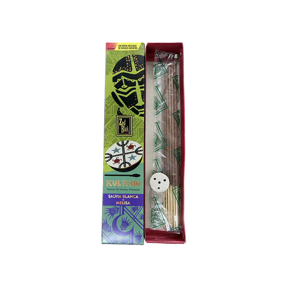 Incienso Zed Black Kultrún Salvia Blanca  Melisa 2