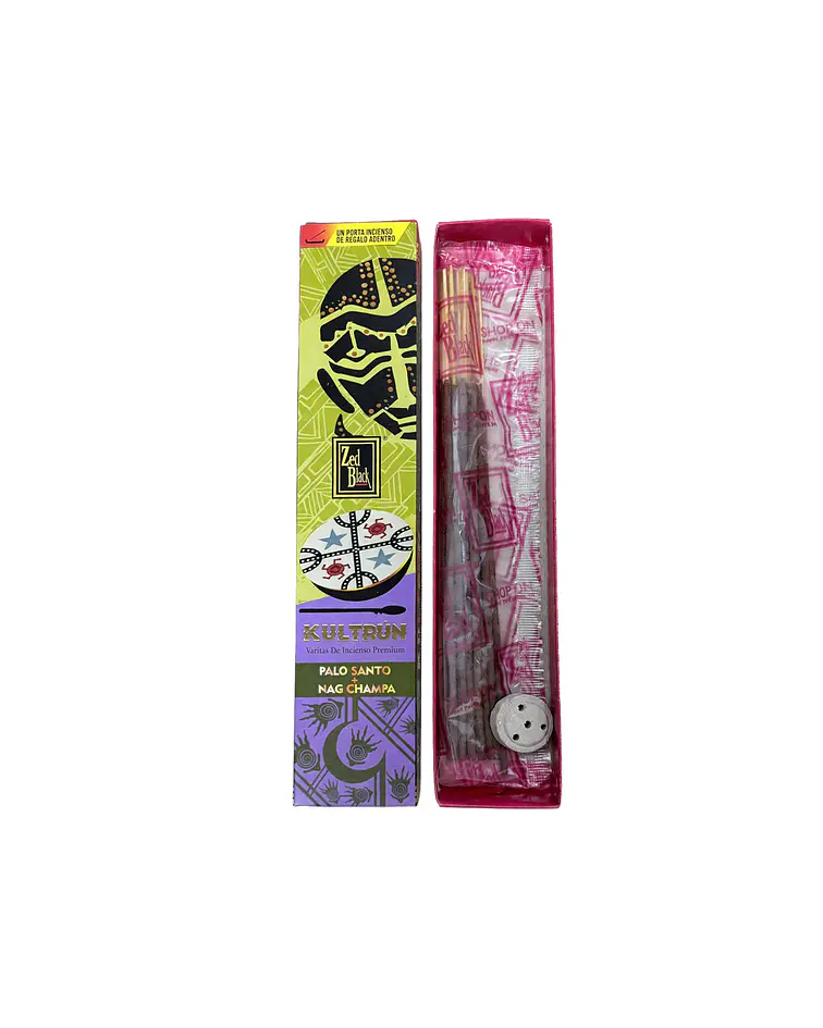 Incienso Zed Black Kultrún Palo Santo + Nag Champa