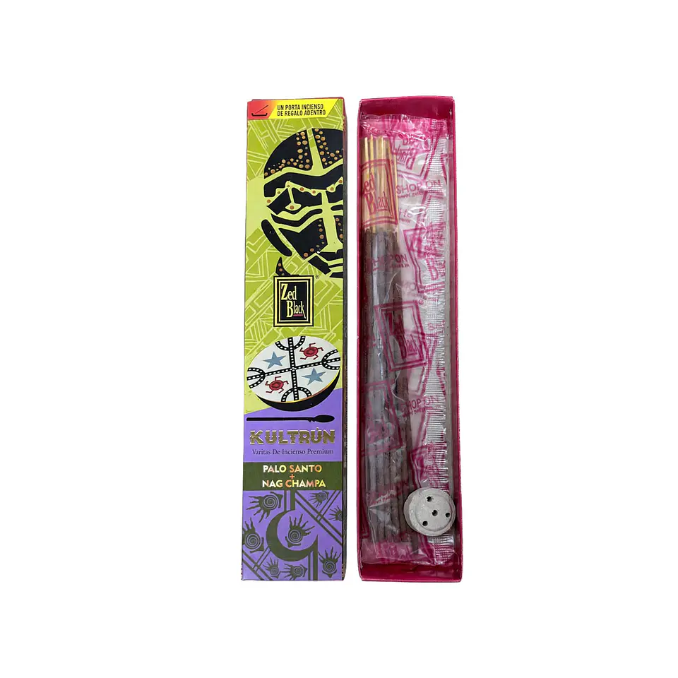 Incienso Zed Black Kultrún Palo Santo + Nag Champa 2