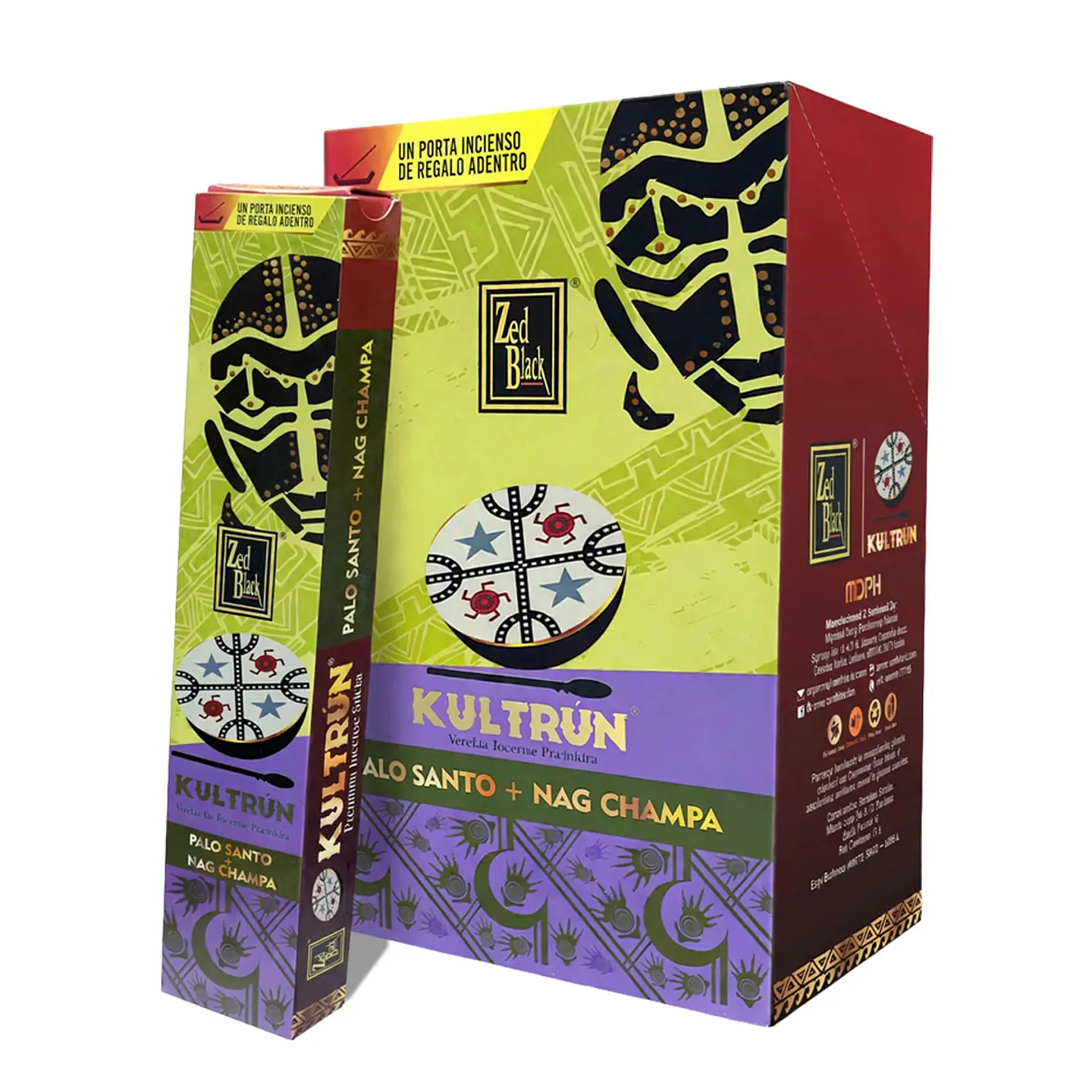 Incienso Zed Black Kultrún Palo Santo + Nag Champa 3
