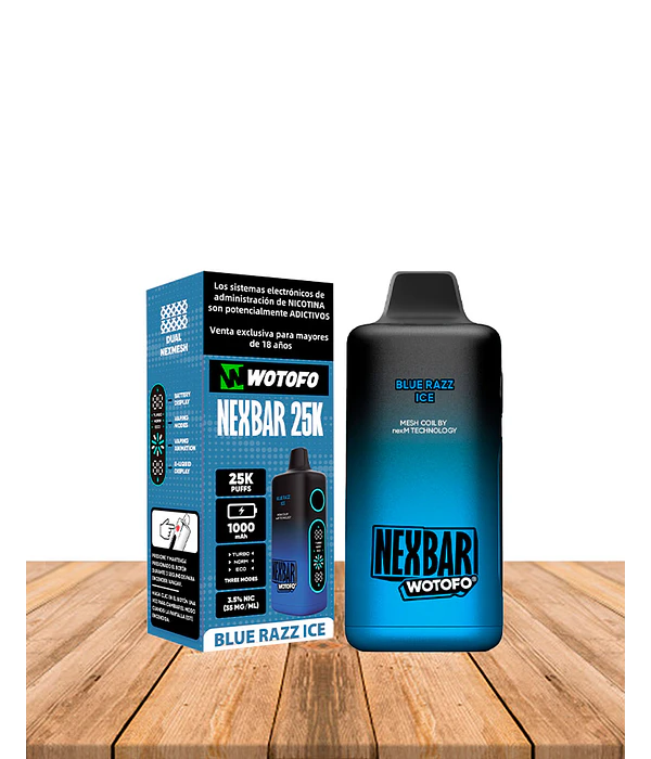 Vaper Desechable Nexbar  25000 puff Blue razz Ice