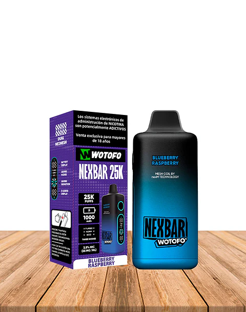 Vaper Desechable Nexbar  25000 puff  Blueberry Raspberry