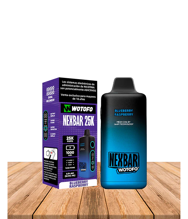 Vaper Desechable Nexbar  25000 puff  Blueberry Raspberry