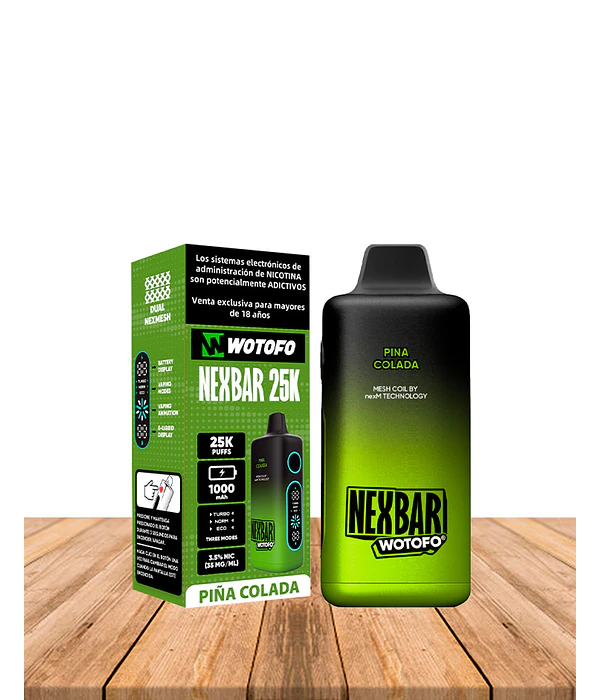 Vaper Desechable Nexbar  25000 puff Piña Colada