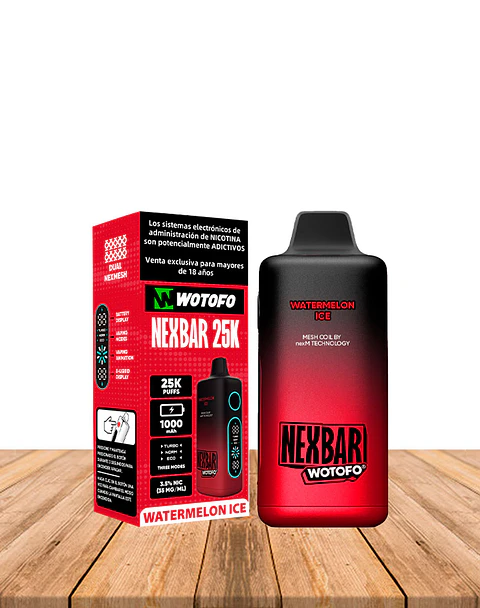 Vaper Desechable Nexbar  25000 puff Watermelon Ice