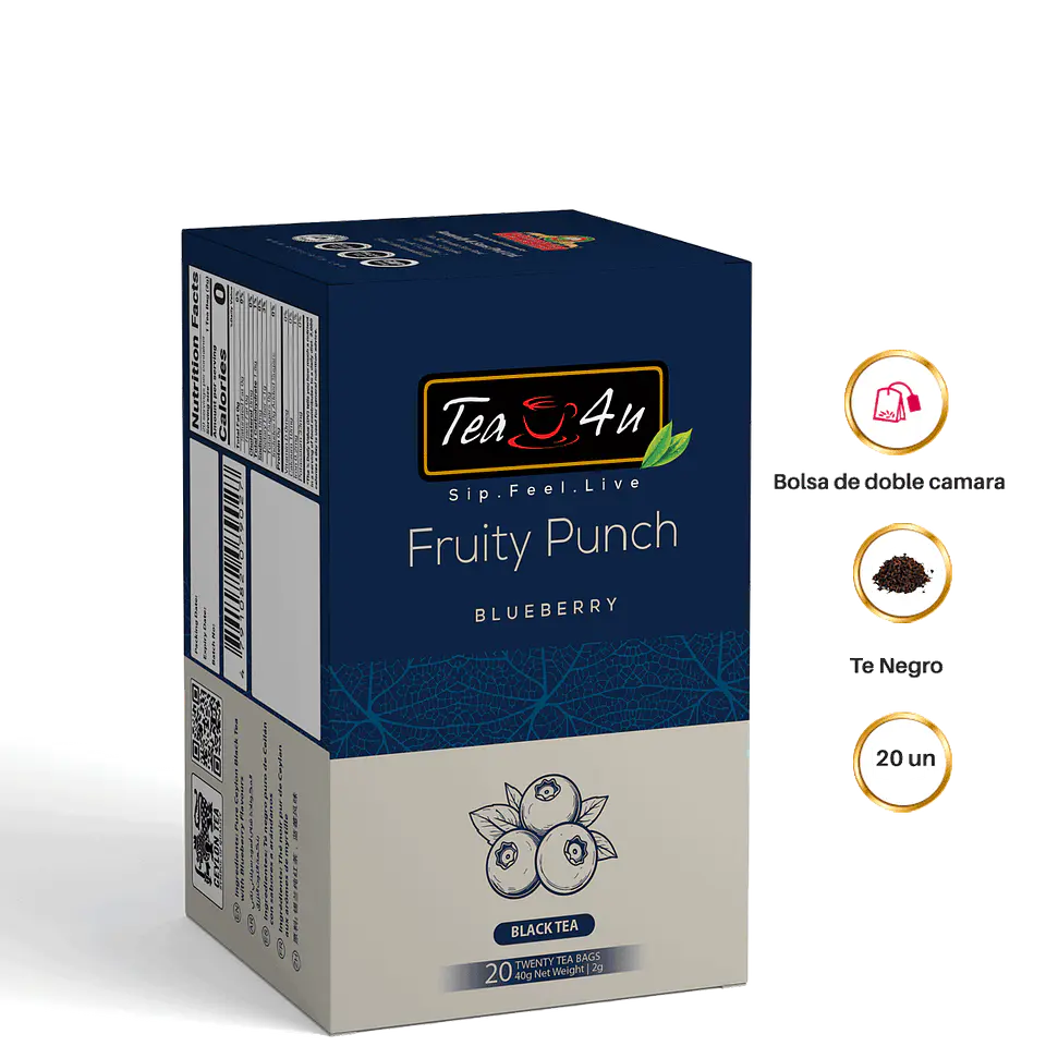 Té Frutal Negro Arándano en bolsitas 2