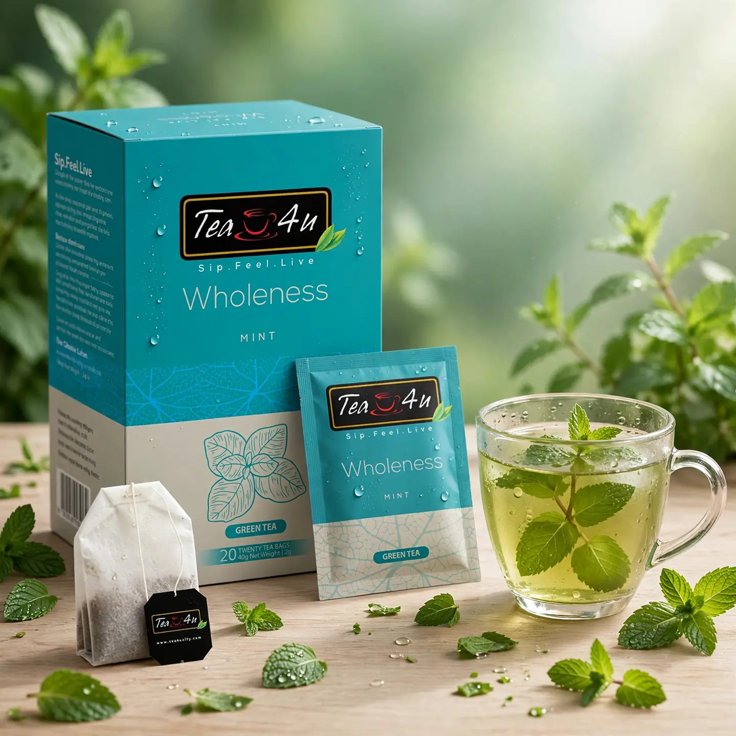 Tea4u Té Verde con Menta 20 bolsitas doble cámara 3