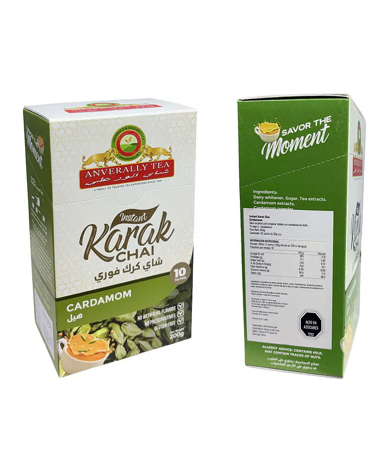 Té Chai Latte Cardamomo Karak Instantáneo