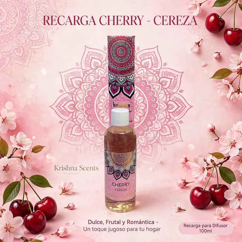 Recarga Difusor Mikado Krishna Cereza 3
