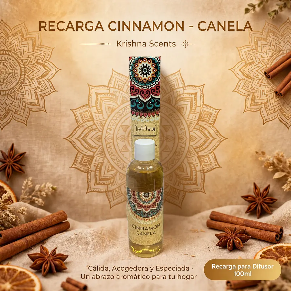 Recarga Difusor Mikado Krishna Canela 3