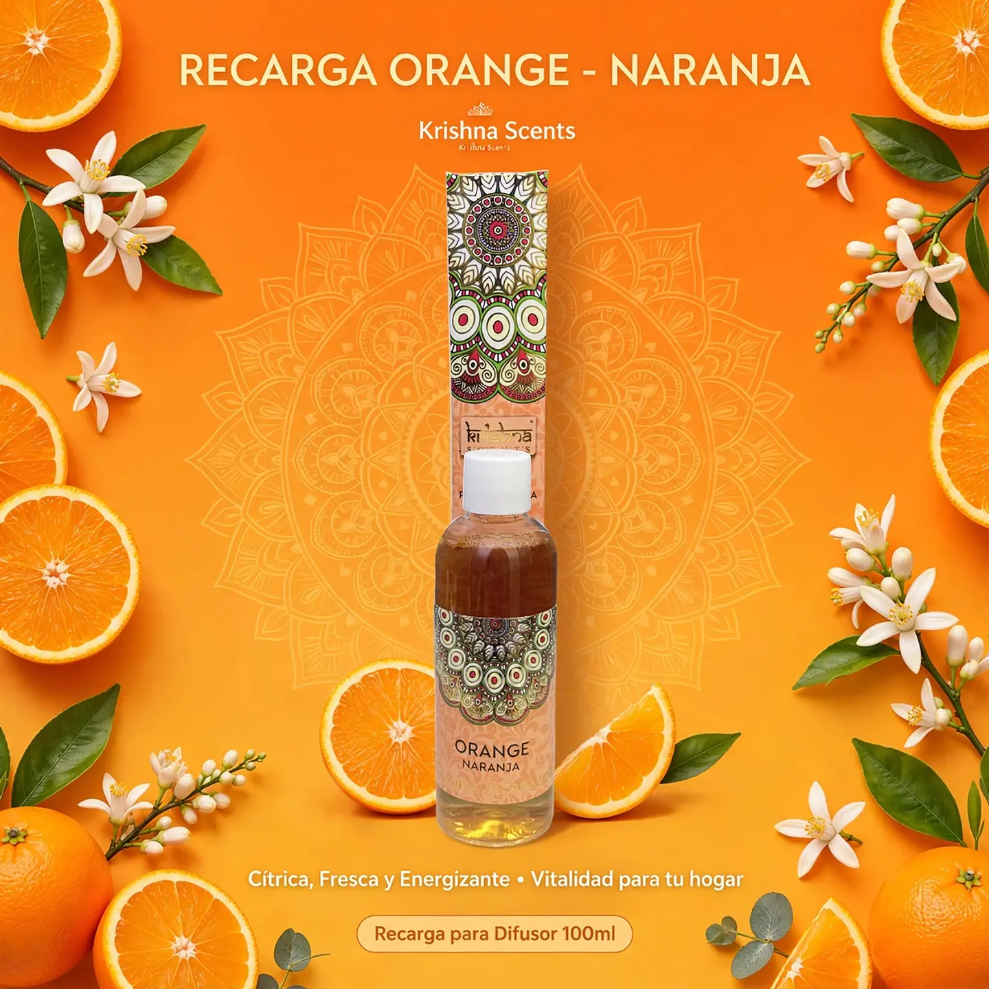 Recarga Difusor Mikado Krishna Naranja 3