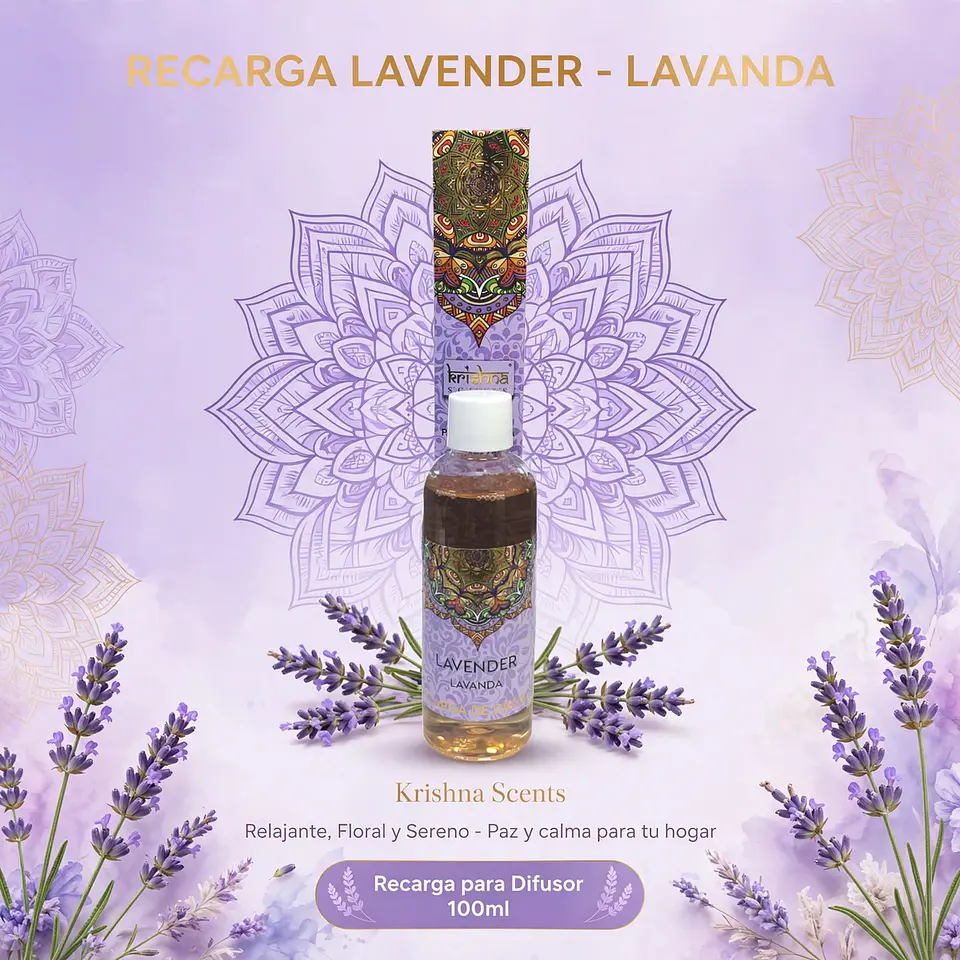 Recarga Difusor Mikado Krishna Lavanda 2