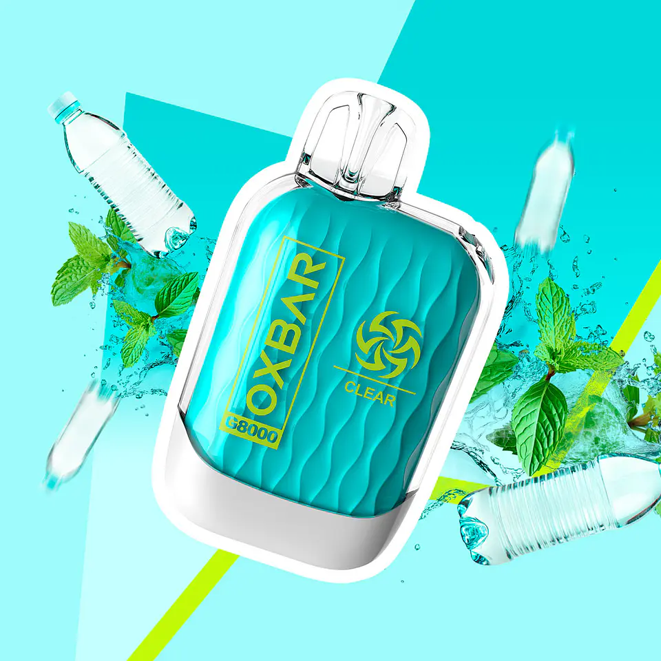 Vaper Desechable sin nicotina Oxbar  8000 puff Clear 3