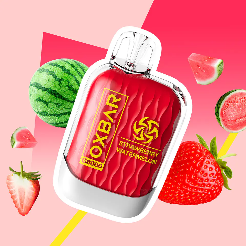 Vaper Desechable sin nicotina Oxbar  8000 puff Strawberry Watermelon 4