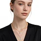 Collar Doble Acero Inoxidable Con Zirconia Mano De Fatima - Miniatura 2