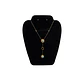 Collar De Acero Inoxidable Con Zirconia Sol Turquesa Con Aro - Miniatura 2