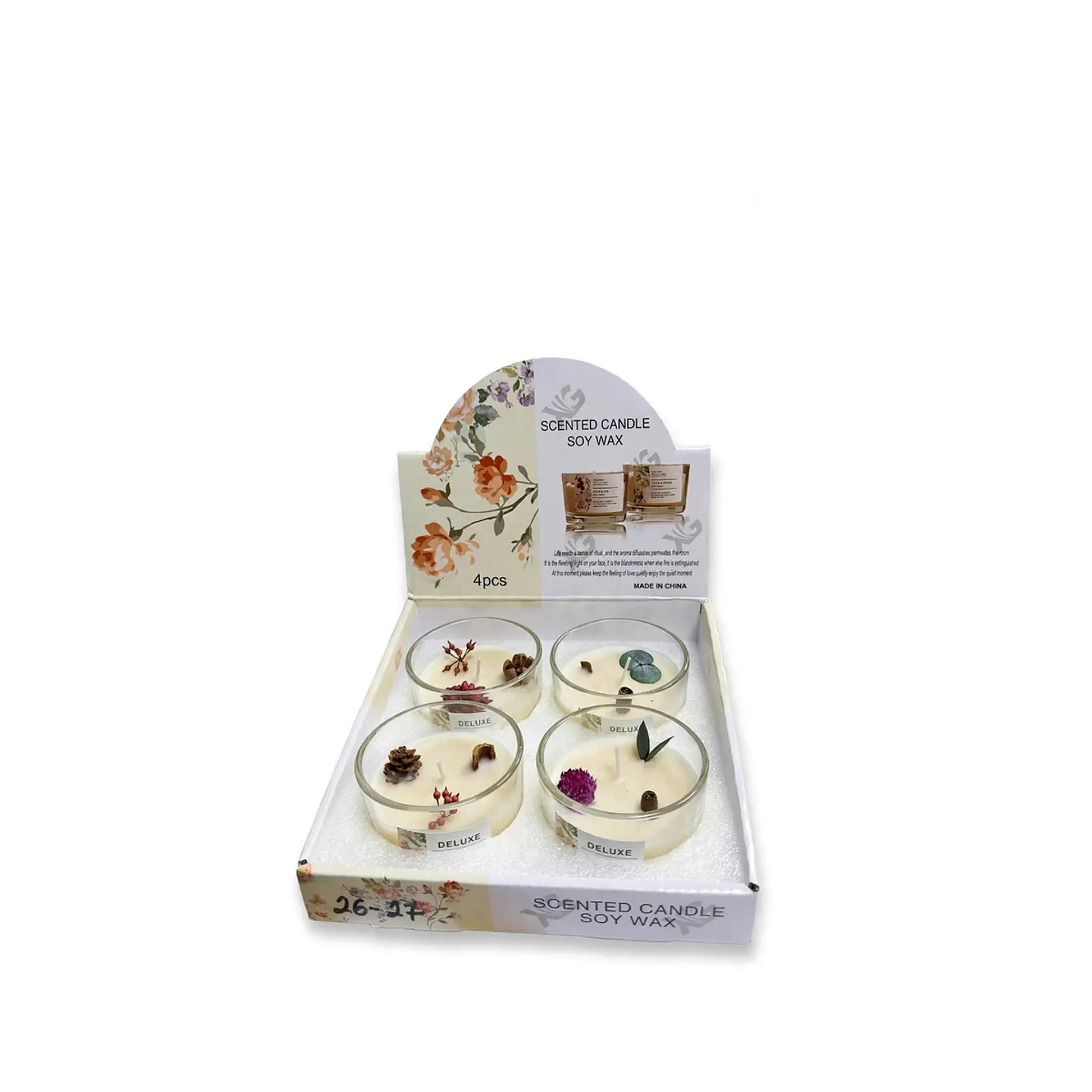Vela Aromaticas Con Flores JI26-27 2