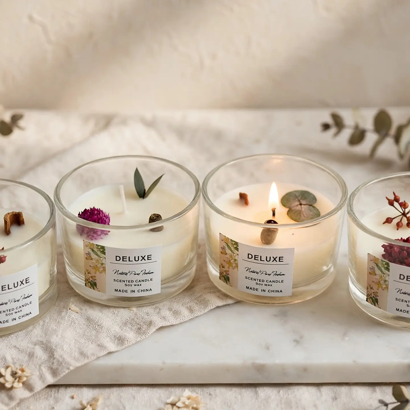 Vela Aromaticas Con Flores JI26-27 3