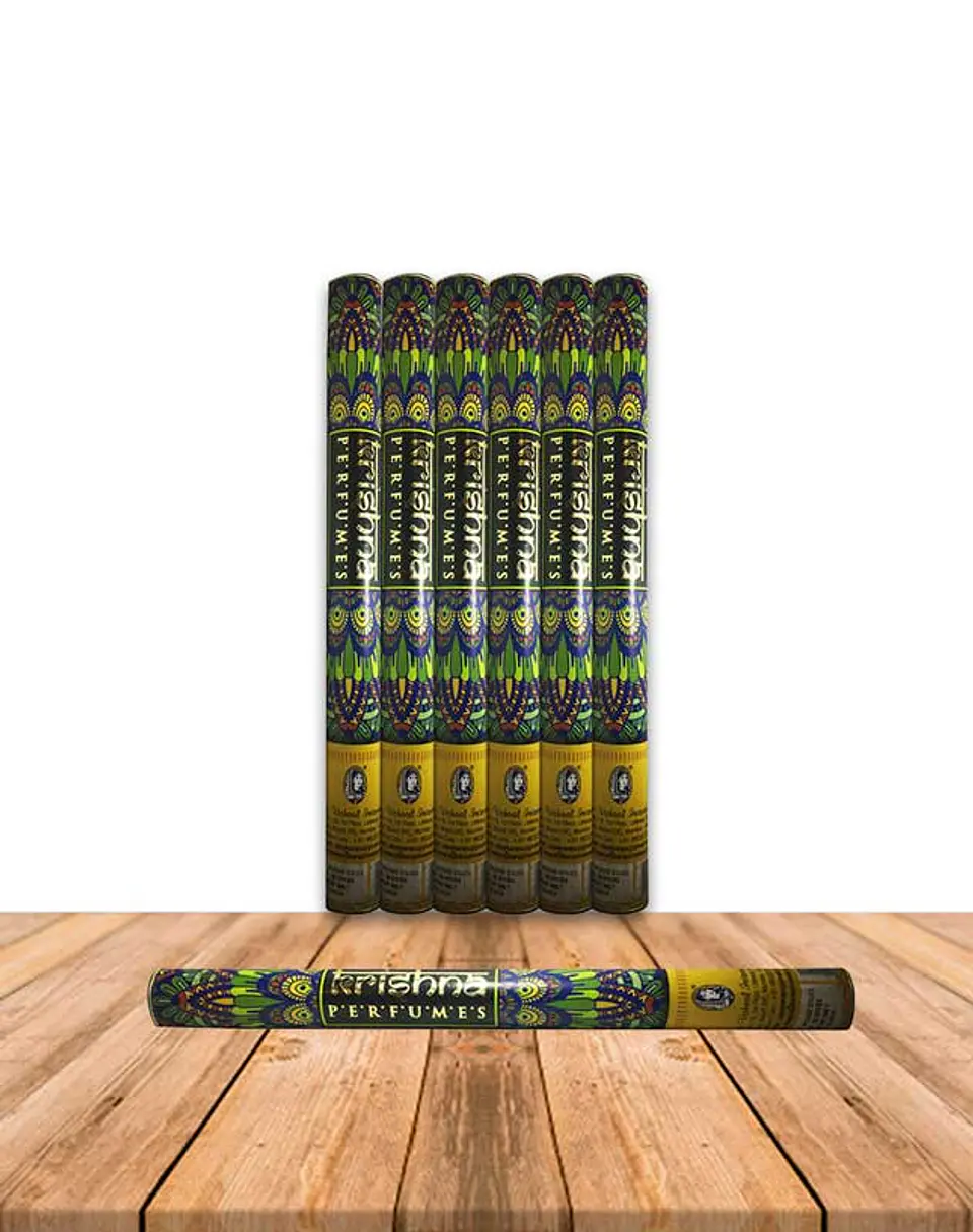 Incienso Krishna Tubo Manzana Verde  1