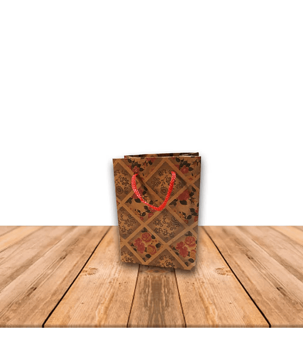 Bolsa De Papel Kraft con diseño 11 x 8 cms Precio x Docena
