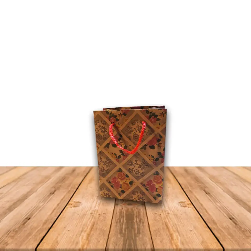 Bolsa De Papel Kraft con diseño 11 x 8 cms Precio x Docena 1