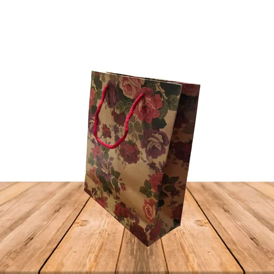 Bolsa Kraft De Regalo Con Diseño 19cm x 25cm  JI16-10D 1