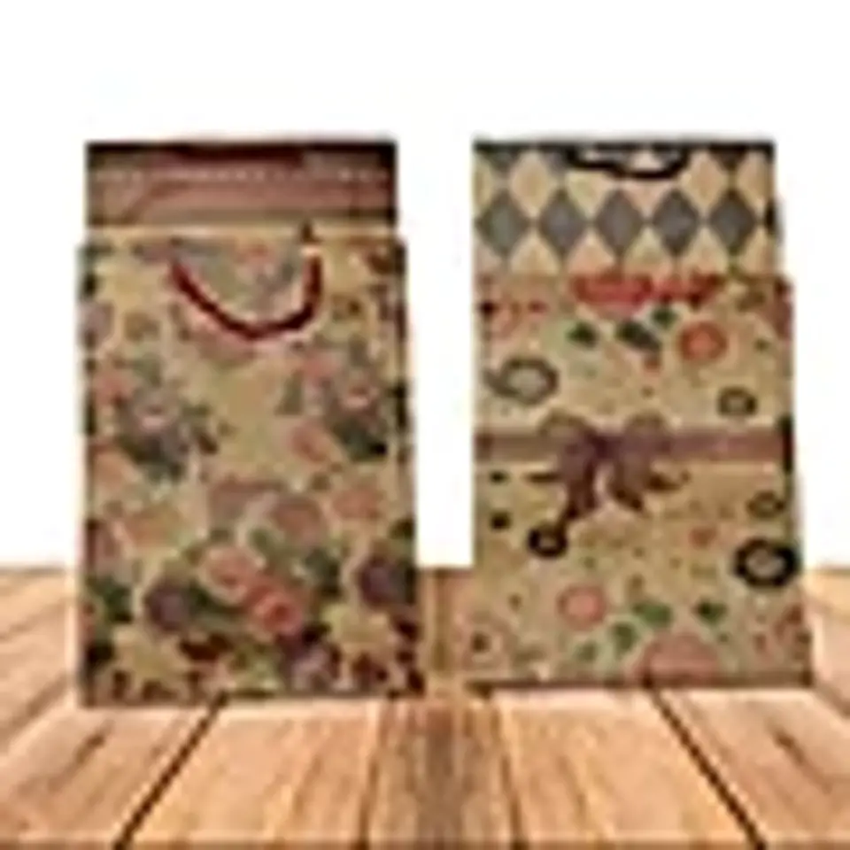 Bolsa Kraft De Regalo Con Diseño 33cm X 25cm JI16-10E 2