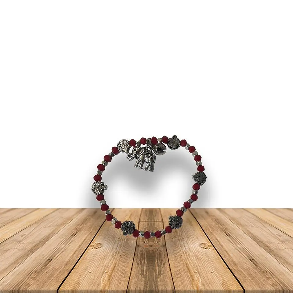 Pulsera Con Amuleto De Elefante JI19-357 1