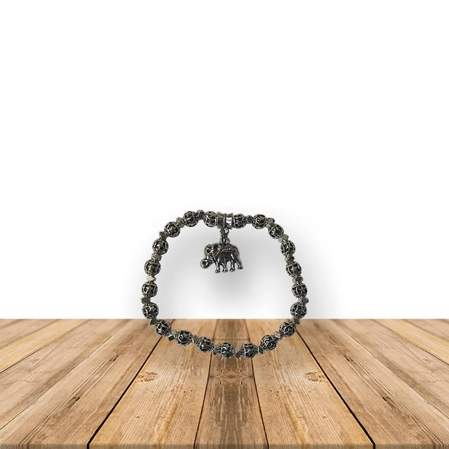Pulsera Con Elefante Plateado JI19-366 1