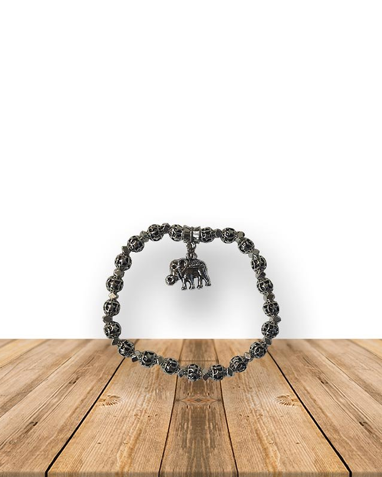 Pulsera con Elefante Plateado 