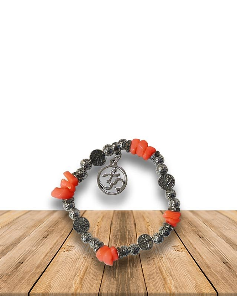  Pulsera con Om y piedra 