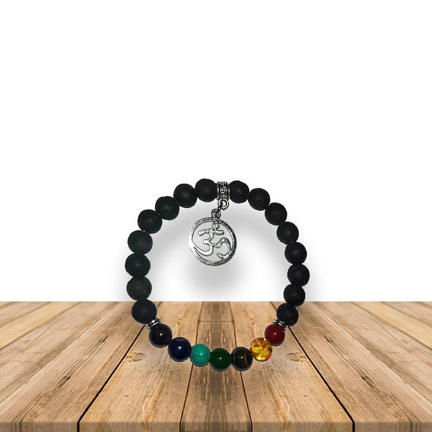 Pulsera 7 Chakras Piedra Volcánica 3