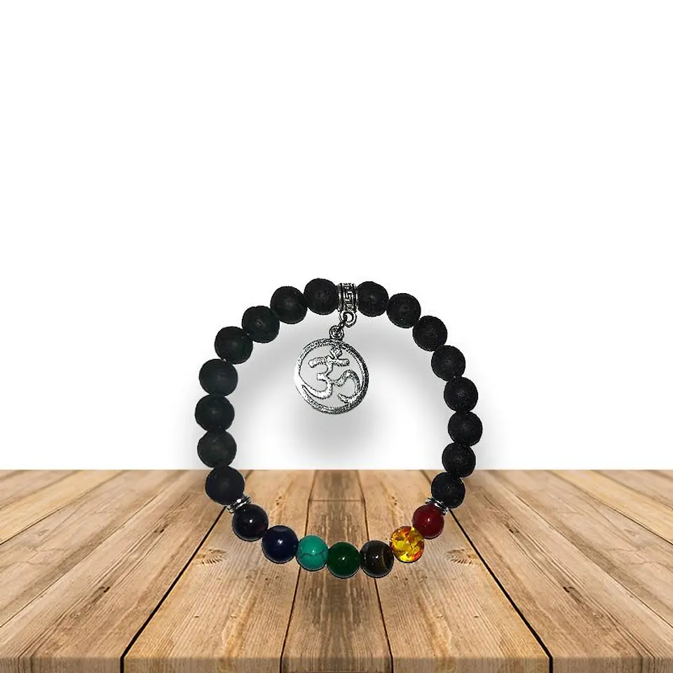 Pulsera 7 Chakras Piedra Volcánica 3