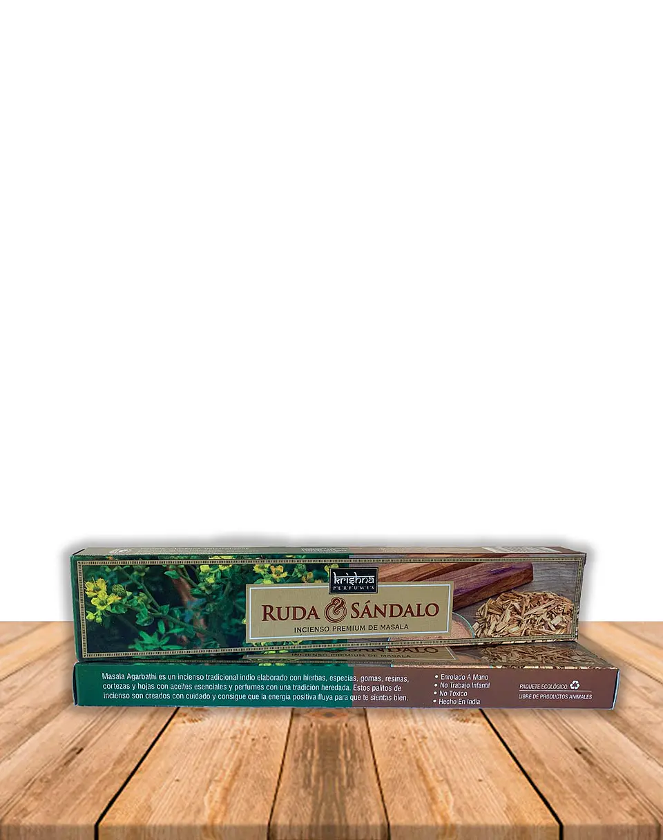 Incienso Krishna Premium Ruda Con Sándalo 15 grs 2