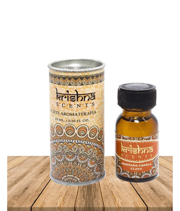 Aceite aromático de Manzana Canela Clavo Krishna 15 gr