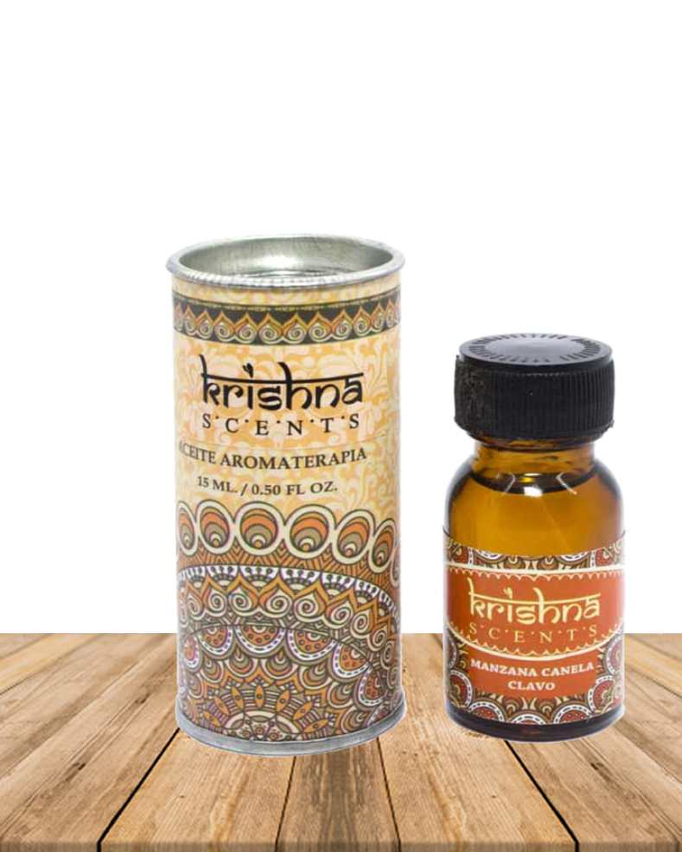 Aceite aromático de Manzana Canela Clavo Krishna 15 gr