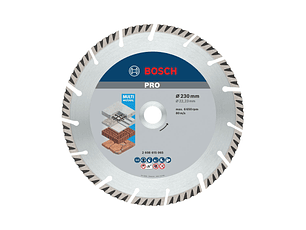 Disco de corte con diamante 230 mm PRO MULTI MATERIAL BOSCH