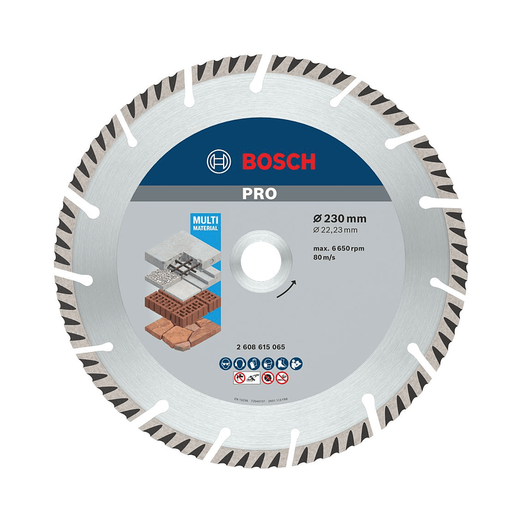 Disco de corte con diamante 230 mm PRO MULTI MATERIAL BOSCH 1