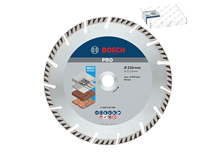 Disco de corte con diamante 230 mm PRO MULTI MATERIAL (10 Uds.) BOSCH