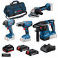 Conjunto 4 máquinas GBH 18V-22, GWS 18V-8 (125), GSB 18V-21, GDR 18V-160 + 3 Baterías (1x 4Ah + 2x 2Ah) PRIMeKIT BOSCH - Miniatura 2