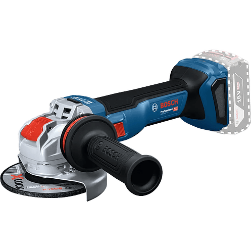 Amoladora angular con control de velocidad a batería X-LOCK GWS 18V-11 S (125) + L-BOXX BOSCH 2