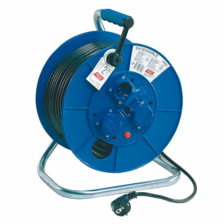 Extensión con Enrollador de Cable Eléctrico IP55 4.000W H05VV-F 3x2.5mm 25 Metros TAYG 1