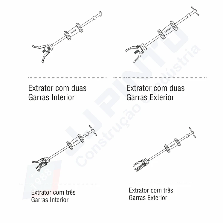 Kit Extractor Semi-Eje TOPTUL - 8 Funciones Multifunción 2