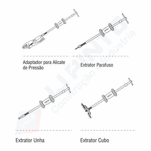 Kit Extractor Semi-Eje TOPTUL - 8 Funciones Multifunción 3