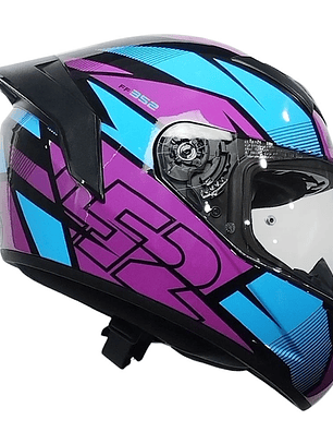 CASCO LS2 FF352 EVO AXTRO NEGRO AZUL MORADO BRILLANTE