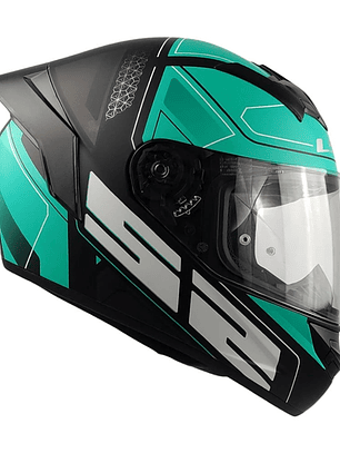 CASCO LS2 FF352 EVO ULTRA VERDE MATE SPOILER NEGRO