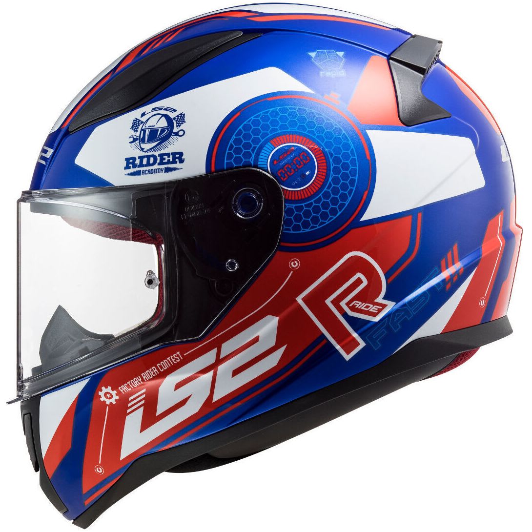 CASCO LS2 FF 353 RAPID STRATUS AZUL ROJO BLANCO