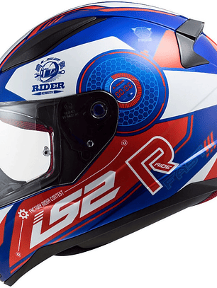 CASCO LS2 FF 353 RAPID STRATUS AZUL ROJO BLANCO